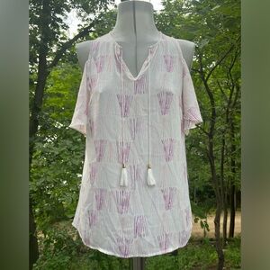 Ivanka Trump BNWT Summer top with Cold Shoulder- Butterfly Sleeves - size small